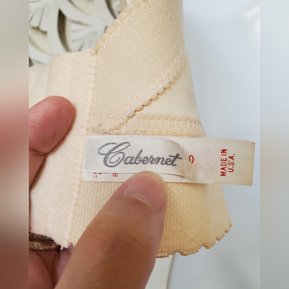 Vintage Cabernet Boustier Corset Boning Underwire Bra 38D Peach Pinup 🍑 - Picture 8 of 13